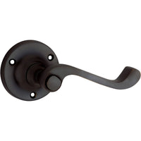 Tradco Door Handle Milton Round Rose Pair Antique Copper