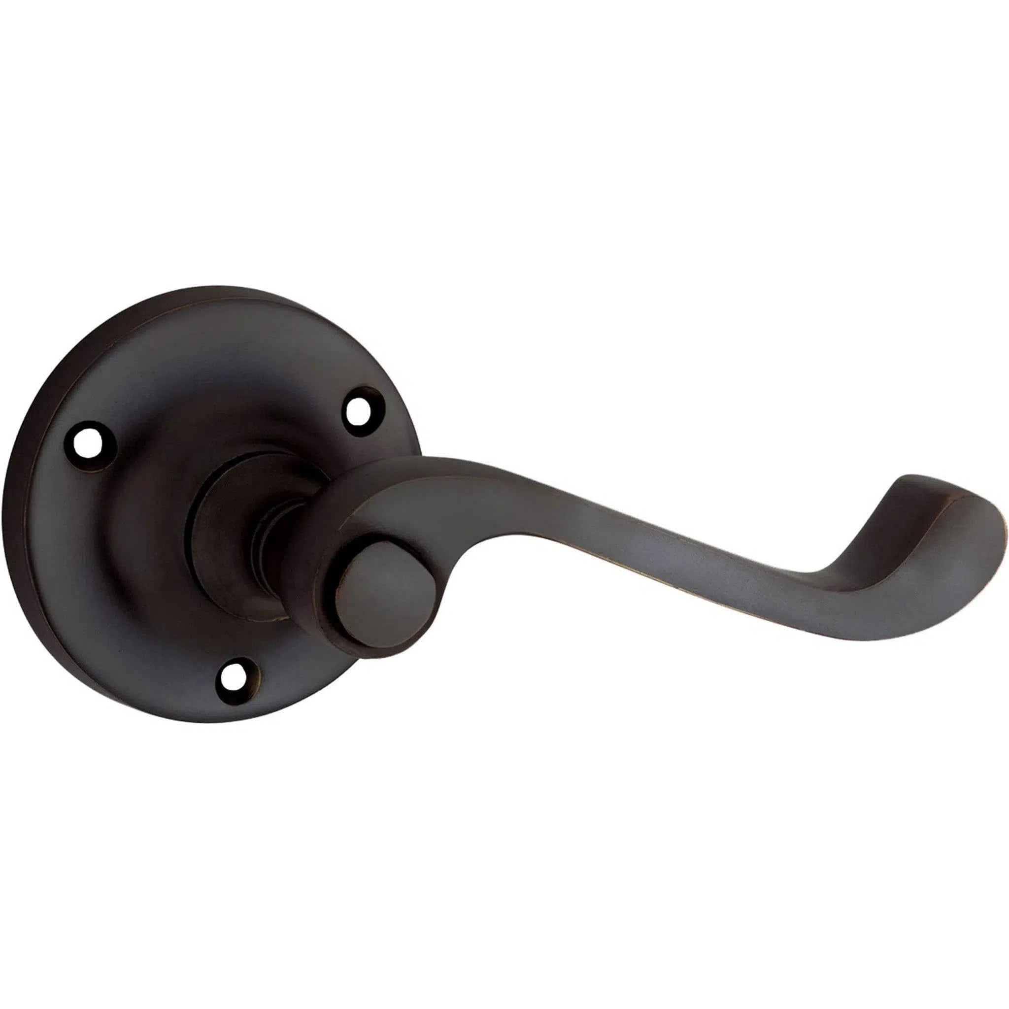 Tradco Door Handle Milton Round Rose Pair Antique Copper