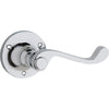 Tradco Door Handle Milton Round Rose Pair Chrome Plated