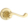 Tradco Door Handle Milton Round Rose Pair Polished Brass