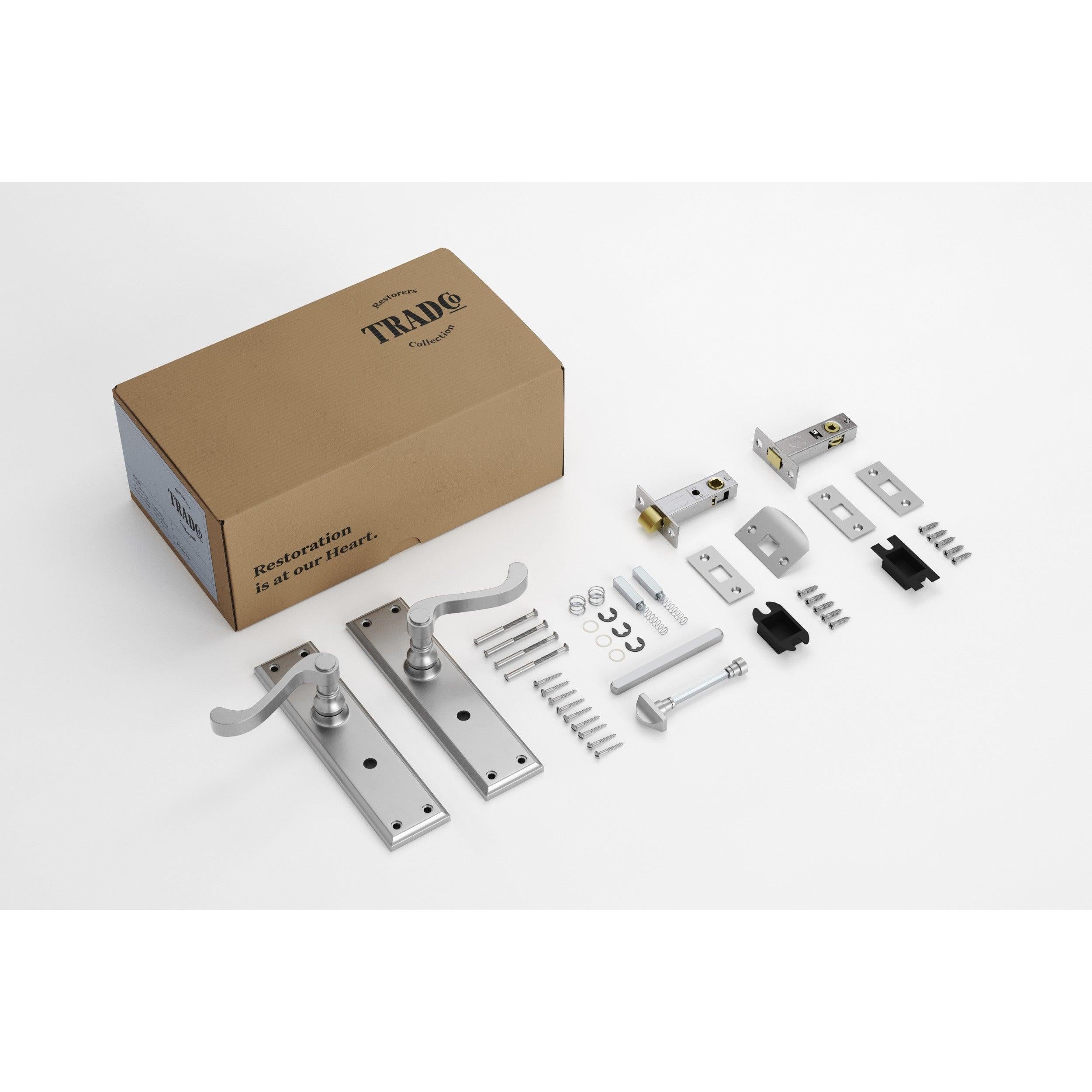 Tradco Door Handle Milton Satin Chrome Privacy Set