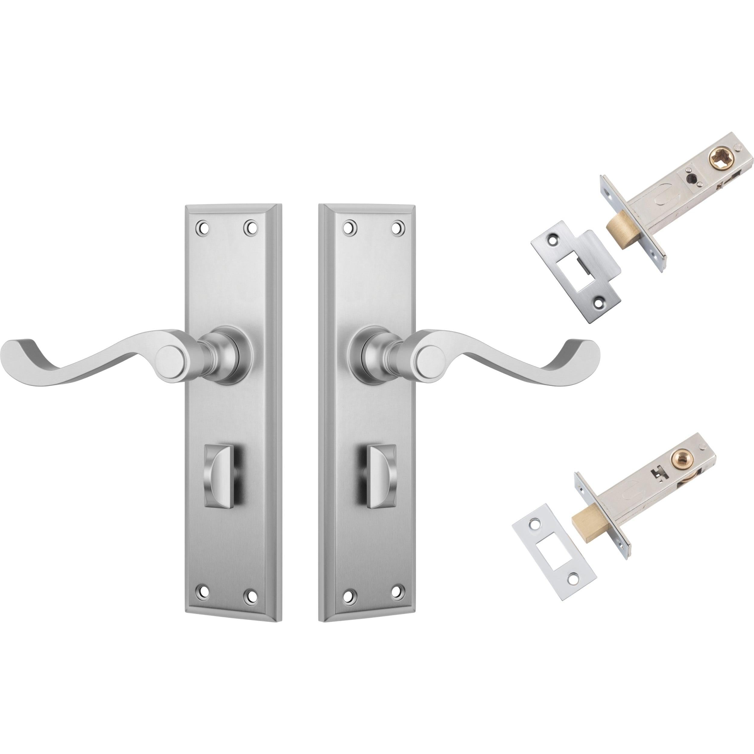 Tradco Door Handle Milton Satin Chrome Privacy Set