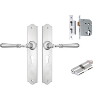 Tradco Door Handle Reims Chrome Plated Key/Key Entrance Set