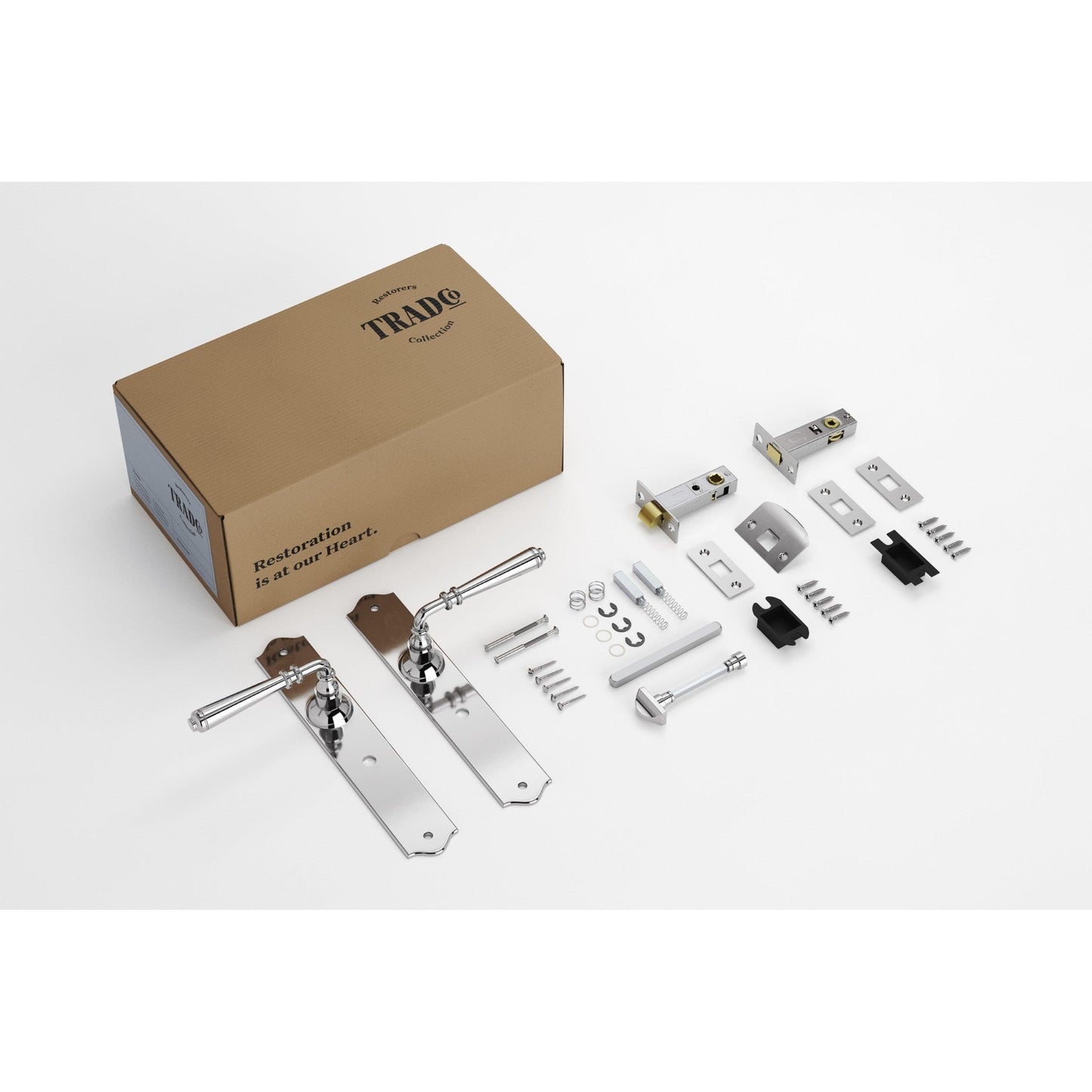 Tradco Door Handle Reims Chrome Plated Privacy Set