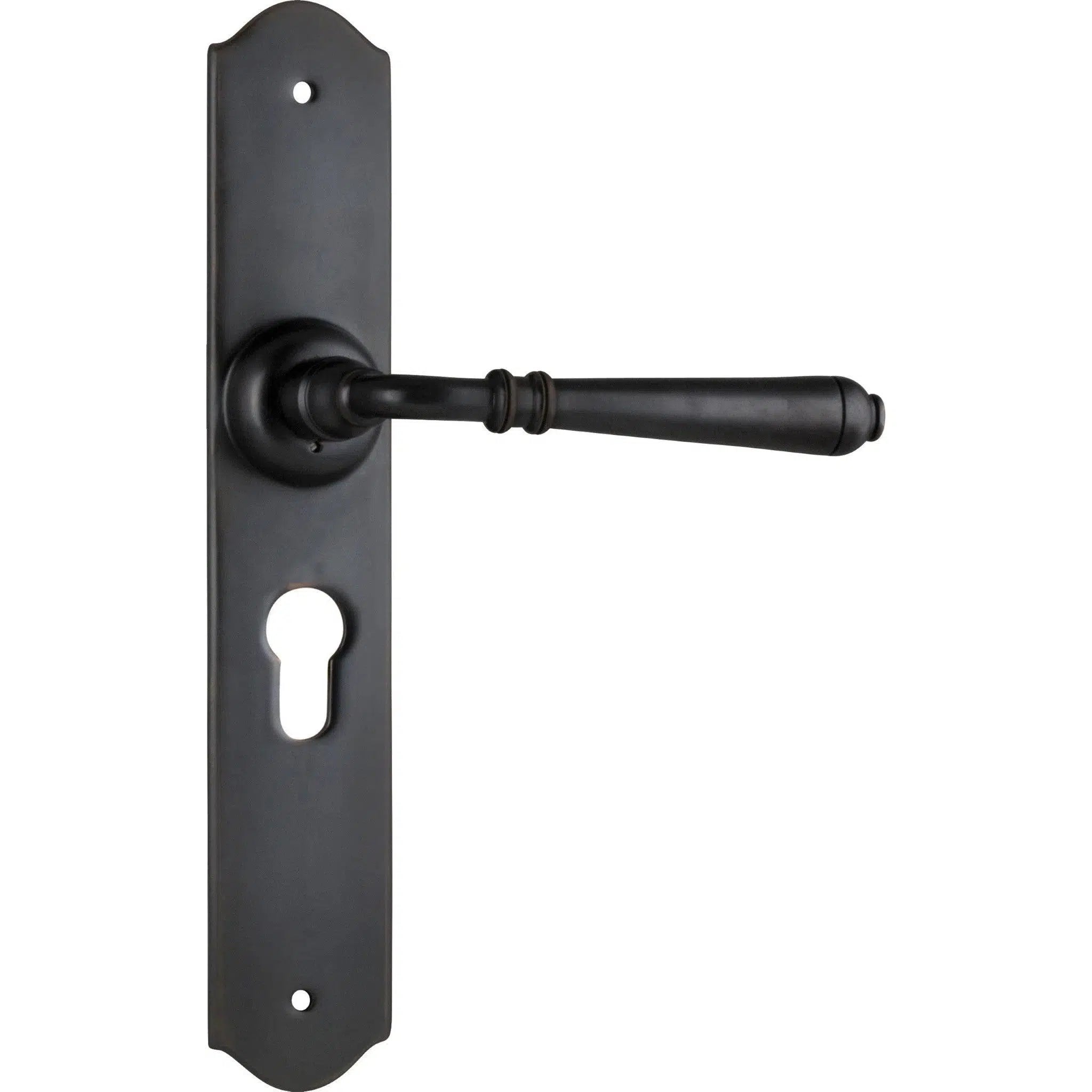 Tradco Door Handle Reims Euro Pair Antique Copper