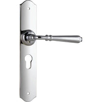 Tradco Door Handle Reims Euro Pair Chrome Plated
