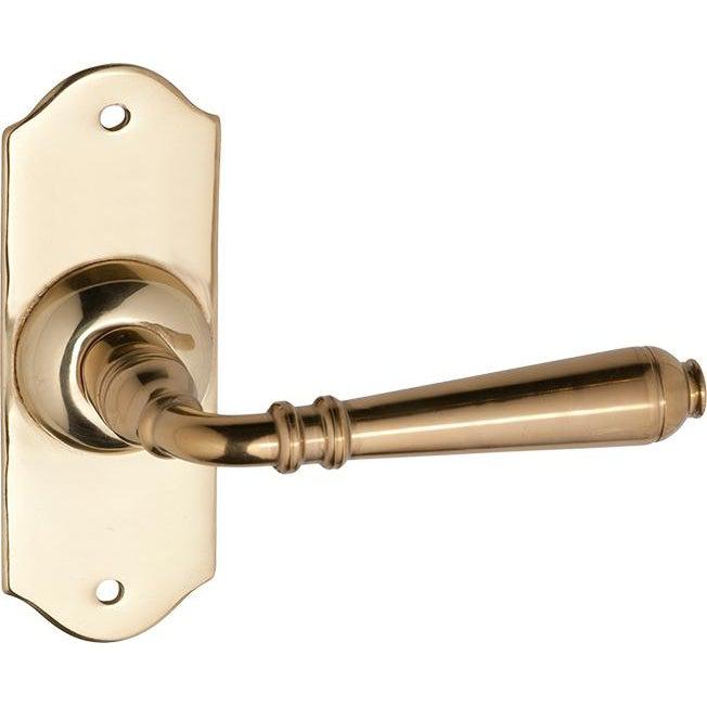 Tradco Door Handle Reims Latch Pair Polished Brass