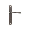 Tradco Door Handle Reims Latch Pair Rumbled Nickel