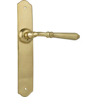 Tradco Door Handle Reims Latch Pair Unlacquered Polished Brass
