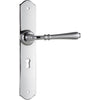 Tradco Door Handle Reims Lock Pair Chrome Plated