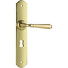 Tradco Door Handle Reims Lock Pair Polished Brass