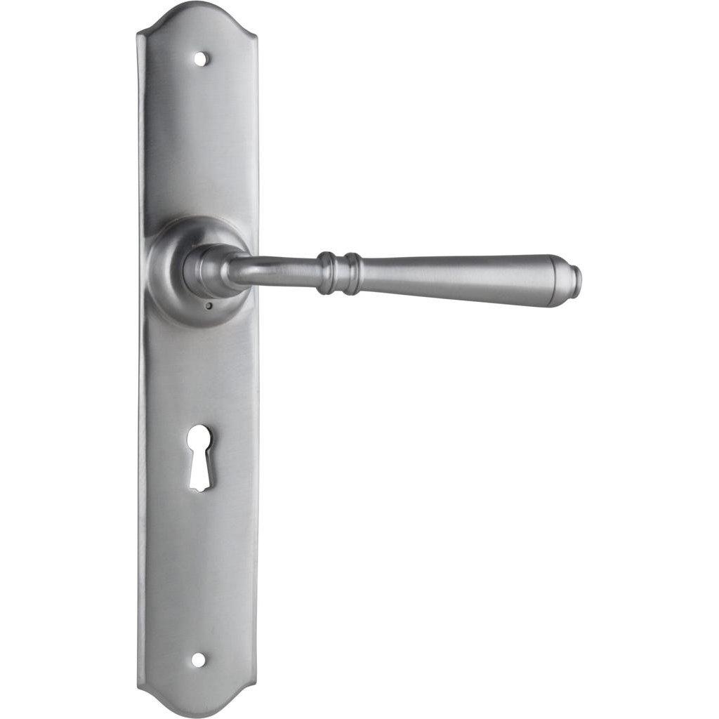 Tradco Door Handle Reims Lock Pair Satin Chrome