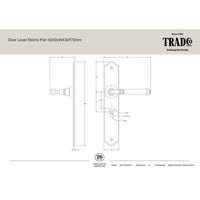 Tradco Door Handle Reims Matt Black Key/Key Entrance Set