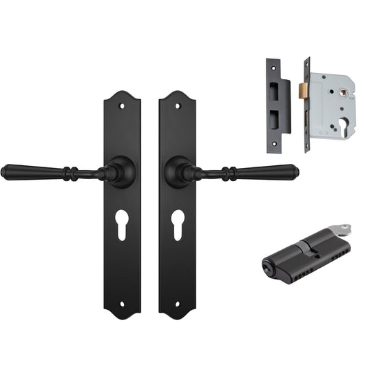 Tradco Door Handle Reims Matt Black Key/Key Entrance Set