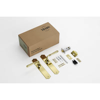 Tradco Door Handle Reims Polished Brass Passage Set