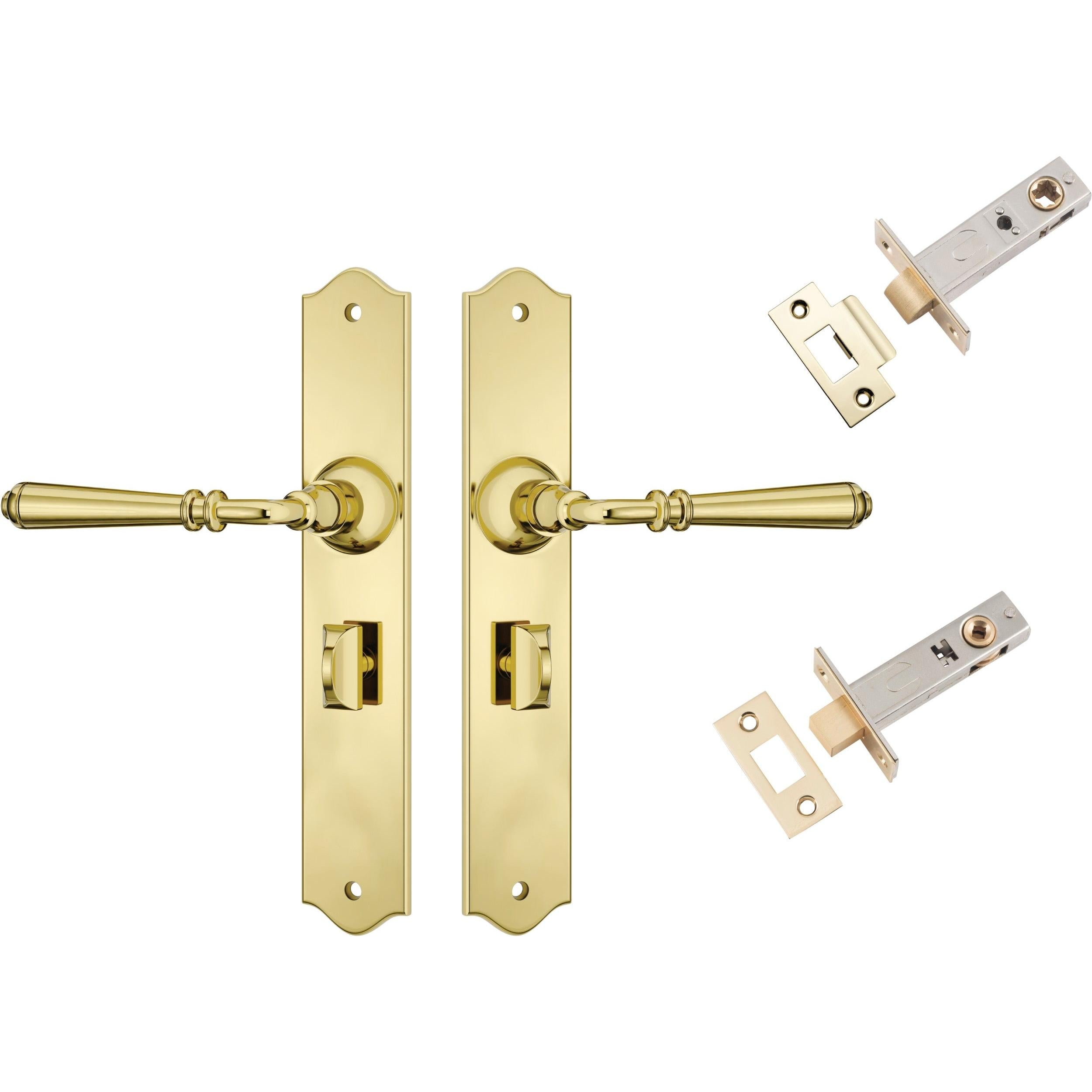 Tradco Door Handle Reims Polished Brass Privacy Set