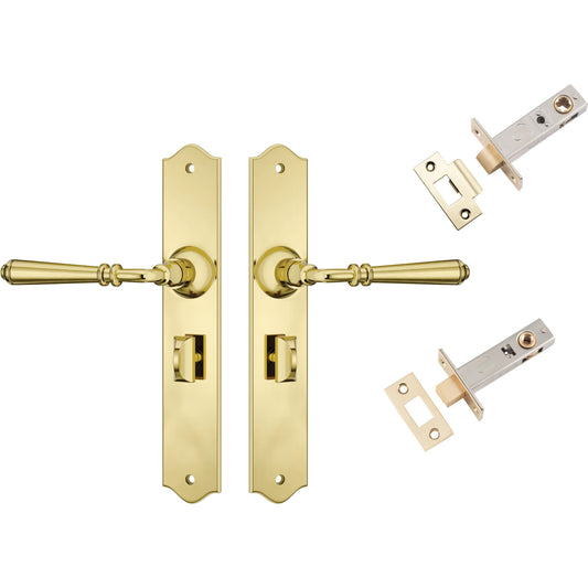 Tradco Door Handle Reims Polished Brass Privacy Set