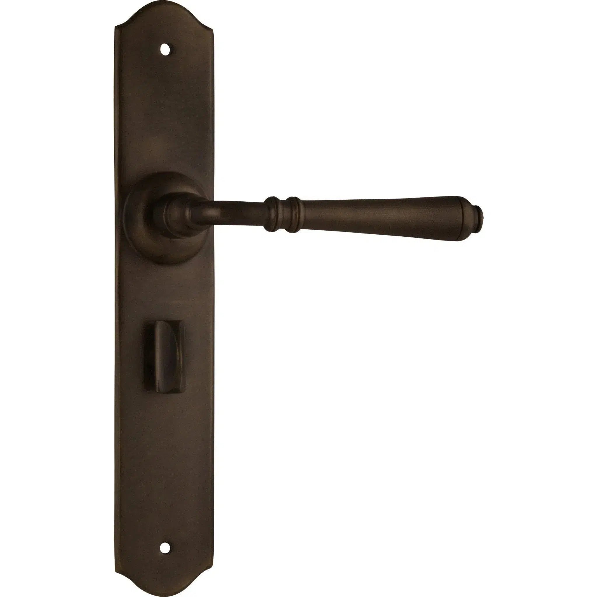 Tradco Door Handle Reims Privacy Pair Antique Brass