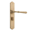 Tradco Door Handle Reims Privacy Pair Unlacquered Satin Brass