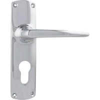 Tradco Door Handle Retro Euro Pair Chrome Plated