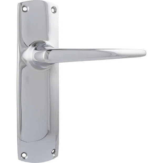 Tradco Door Handle Retro Latch Pair Chrome Plated