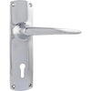 Tradco Door Handle Retro Lock Pair Chrome Plated