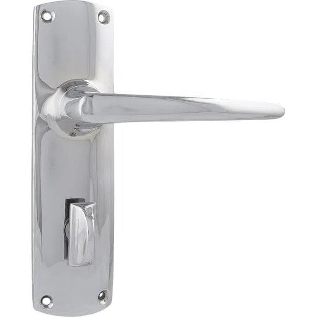 Tradco Door Handle Retro Privacy Pair Chrome Plated