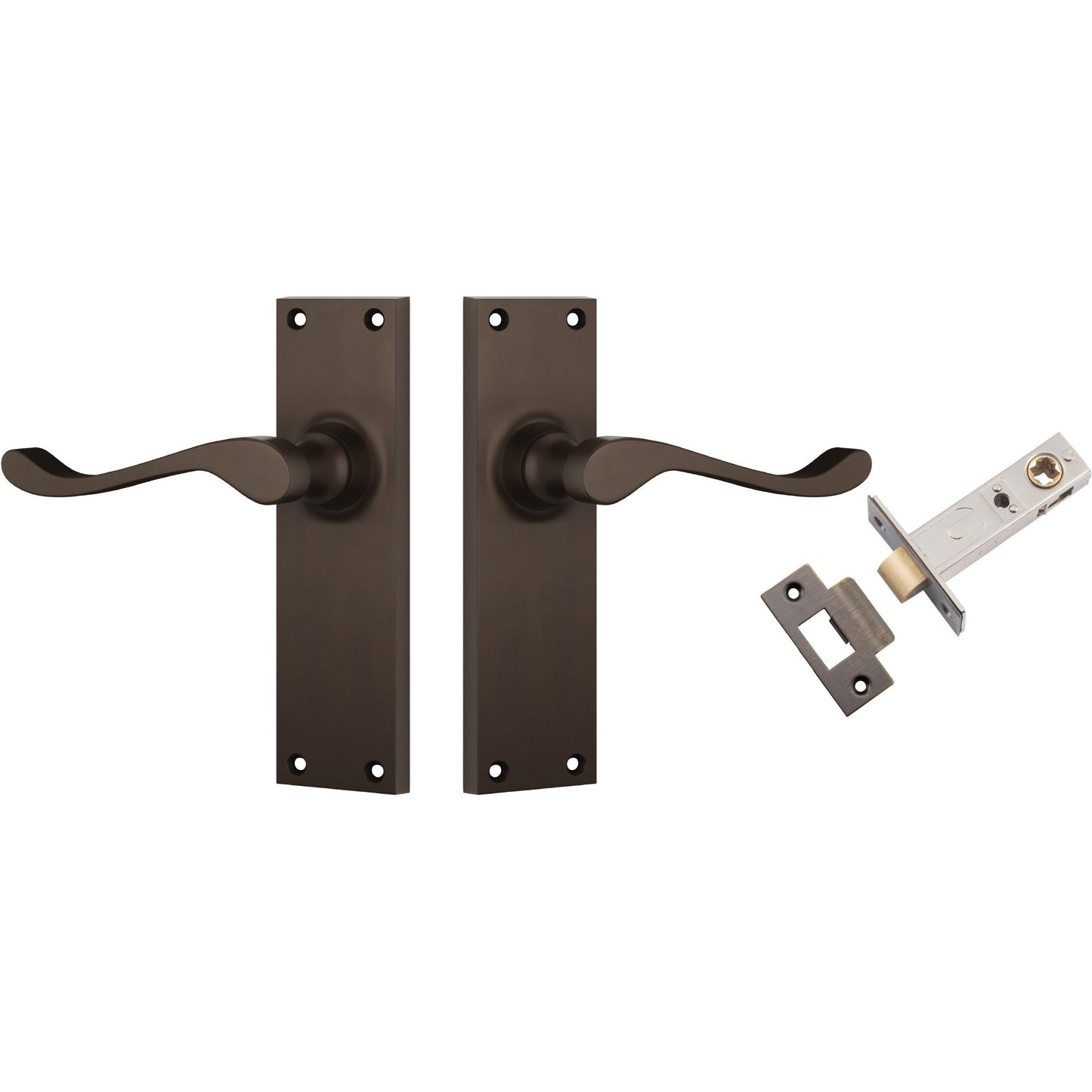 Tradco Door Handle Victorian Antique Brass Passage Set