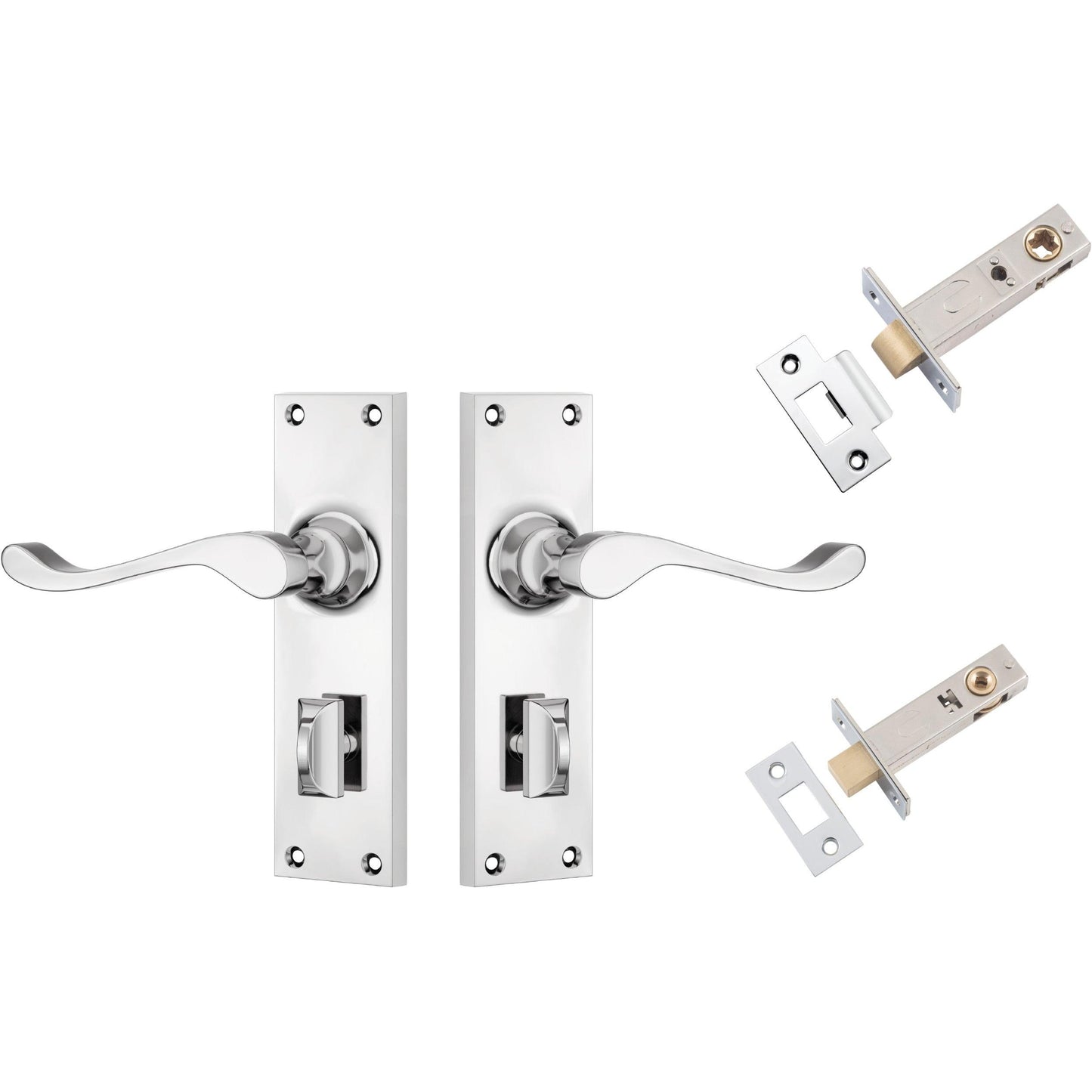 Tradco Door Handle Victorian Chrome Plated Privacy Set