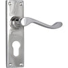 Tradco Door Handle Victorian Euro Pair Chrome Plated
