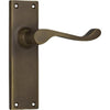 Tradco Door Handle Victorian Latch Pair Antique Brass