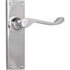 Tradco Door Handle Victorian Latch Pair Chrome Plated