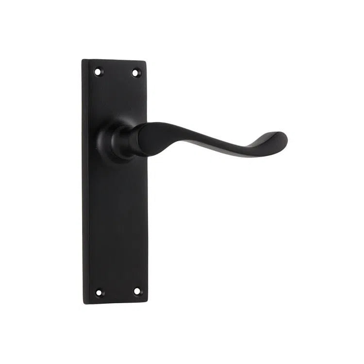 Tradco Door Handle Victorian Latch Pair Matt Black