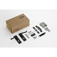 Tradco Door Handle Victorian Matt Black Key/Key Entrance Set