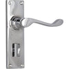 Tradco Door Handle Victorian Privacy Pair Chrome Plated