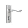 Tradco Door Handle Victorian Privacy Pair Satin Chrome