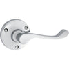 Tradco Door Handle Victorian Round Rose Pair Chrome Plated