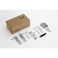 Tradco Door Handle Victorian Satin Chrome Key/Key Entrance Set