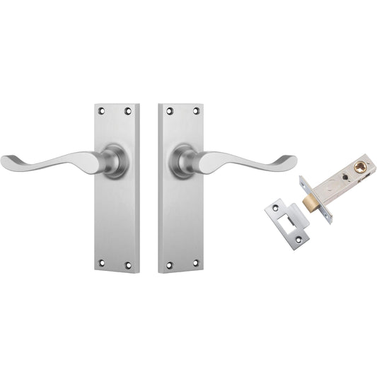 Tradco Door Handle Victorian Satin Chrome Passage Set