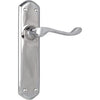 Tradco Door Handle Windsor Latch Pair Chrome Plated