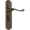 Tradco Door Handle Windsor Privacy Pair Antique Brass