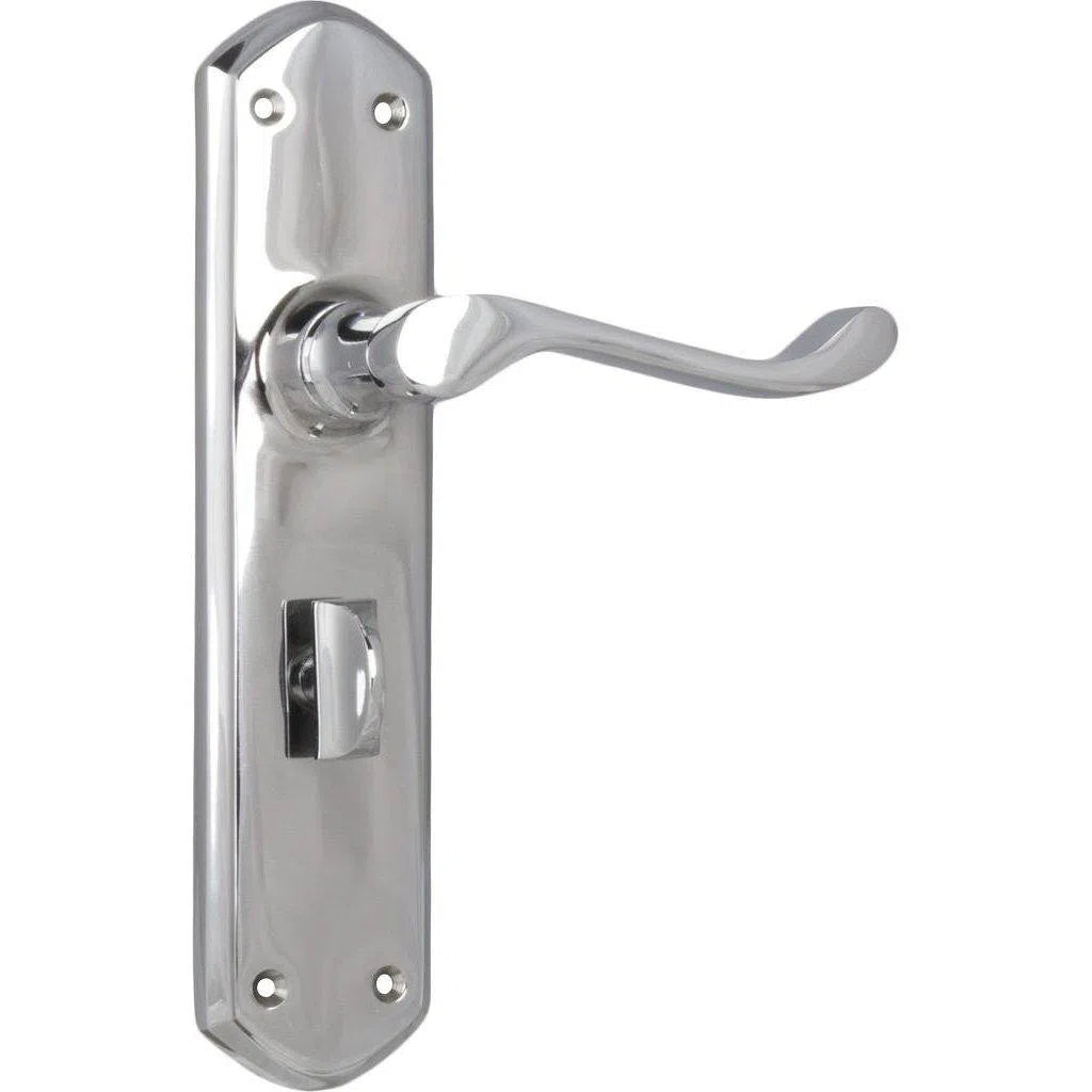 Tradco Door Handle Windsor Privacy Pair Chrome Plated