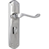Tradco Door Handle Windsor Privacy Pair Chrome Plated