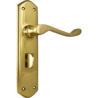 Tradco Door Handle Windsor Privacy Pair Polished Brass