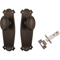 Tradco Door Knob Bungalow Antique Brass Passage Set