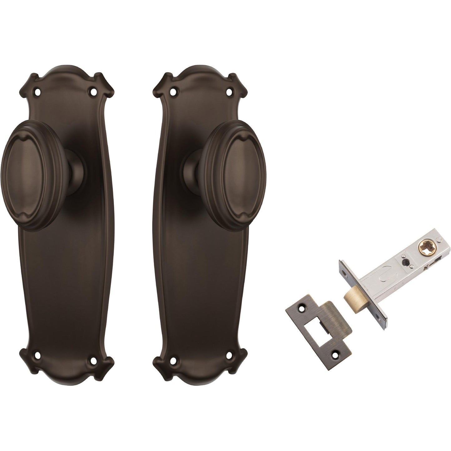 Tradco Door Knob Bungalow Antique Brass Passage Set