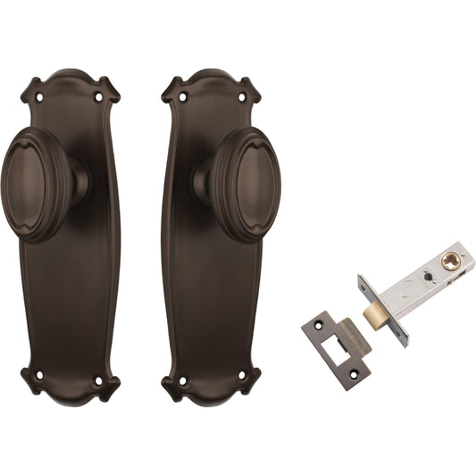 Tradco Door Knob Bungalow Antique Brass Passage Set