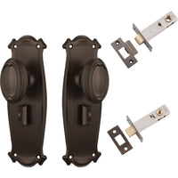 Tradco Door Knob Bungalow Antique Brass Privacy Set