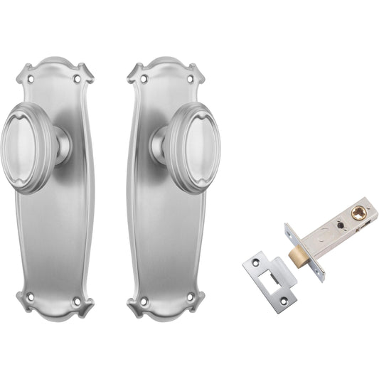 Tradco Door Knob Bungalow Satin Chrome Passage Set