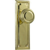 Tradco Door Knob Edwardian Latch Pair Polished Brass